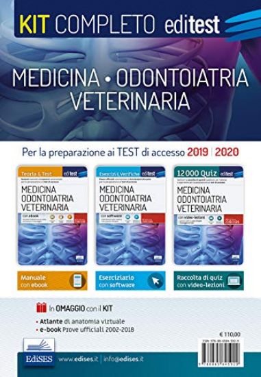 Immagine di EDITEST. KIT COMPLETO MEDICINA, ODONTOIATRIA, VETERINARIA. TEORIA, ESERCIZI SVOLTI, PROVE UFFICIALI