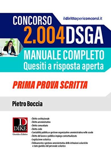 Immagine di 2004 DSGA MANUALE COMPLETO PER LA PRIMA PROVA SCRITTA