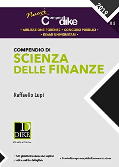 Immagine di COMPENDIO DI SCIENZA DELLE FINANZE 2019