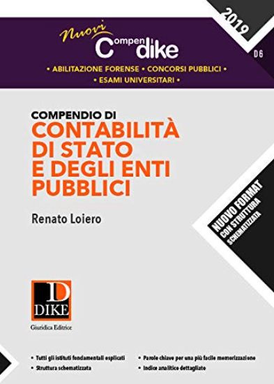 Immagine di COMPENDIO DI CONTABILITA` DI STATO E DEGLI ENTI PUBBLICI 2019