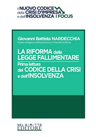 Immagine di RIFORMA DELLE LEGGE FALLIMENTARE. PRIMA LETTURA DEL CODICE DELLA CRISI E DELL`INSOLVENZA