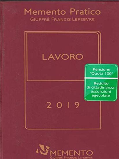 Immagine di MEMENTO LAVORO 2019