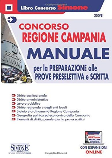 Immagine di CONCORSO REGIONE CAMPANIA. MANUALE PER LA PREPARAZIONE ALLE PROVE PRESELE