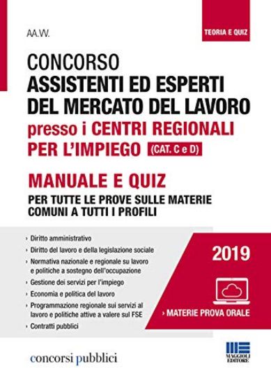 Immagine di CONCORSO ASSISTENTI ED ESPERTI DEL MAERCATO DEL LAVORO CATEGORIA C E D. MANUALE E QUIZ