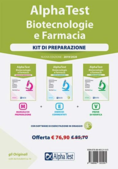 Immagine di ALPHA TEST. BIOTECNOLOGIE E FARMACIA. KIT DI PREPARAZIONE: MANUALE DI PREPARAZIONE-ESERCIZI COMM...