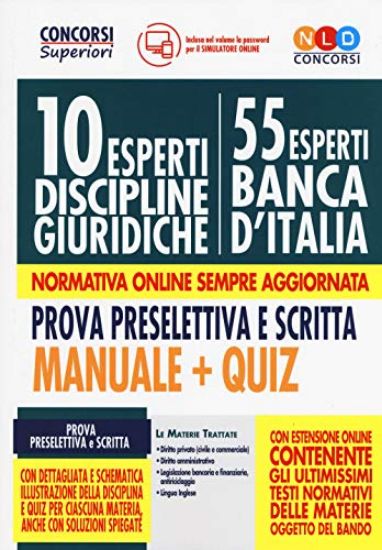 Immagine di CONCORSO 55 ESPERTI BANCA D`ITALIA E 10 ESPERTI DISCIPLINE GIURIDICHE. MANUALE PROVA PRES