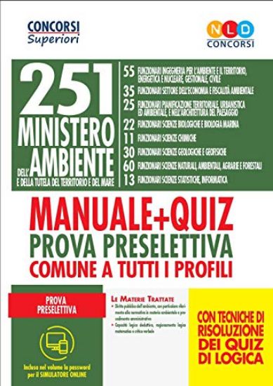 Immagine di CONCORSO 251 FUNZIONARI MINISTERO DELL`AMBIENTE. MANUALE E QUIZ