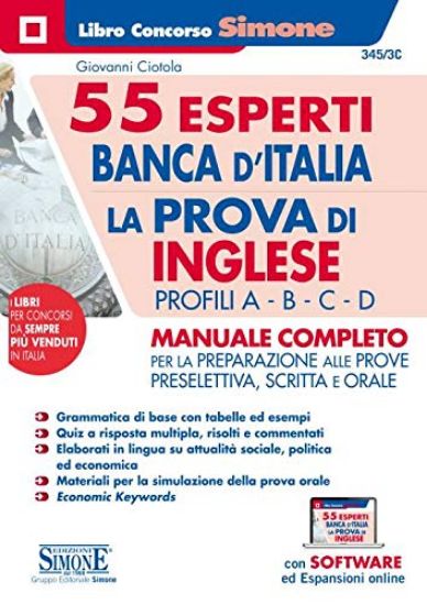 Immagine di 55 ESPERTI BANCA D`ITALIA. LA PROVA DI INGLESE. MANUALE COMPLETO