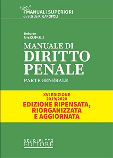 Immagine di MANUALE DI DIRITTO PENALE PARTE GENERALE