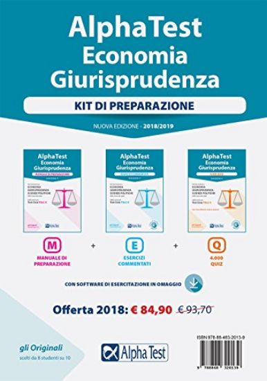 Immagine di ALPHA TEST. ECONOMIA GIURISPRUDENZA. KIT DI PREPARAZIONE. CON CONTENUTO DIGITALE PER DOWNLOAD E ...