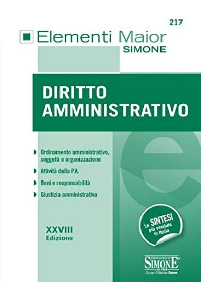 Immagine di ELEMENTI MAIOR DI DIRITTO AMMINISTRATIVO