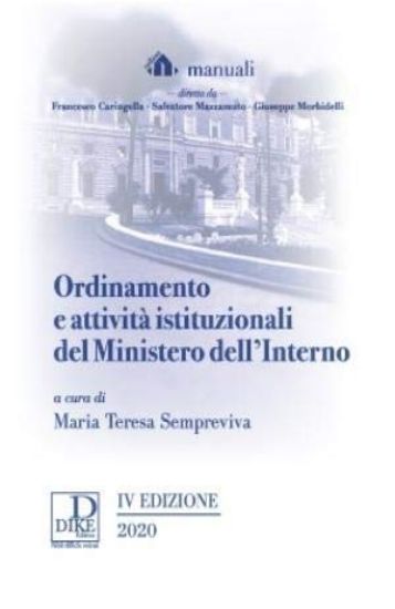 Immagine di ORDINAMENTO E ATTIVITA` ISTITUZIONALI DEL MINISTERO DELL`INTERNO