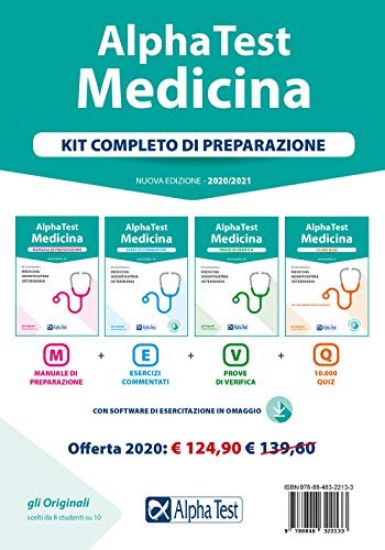 Immagine di ALPHA TEST. MEDICINA. KIT COMPLETO DI PREPARAZIONE: MANUALE DI PREPARAZIONE-ESERCIZI COMMENTATI-...