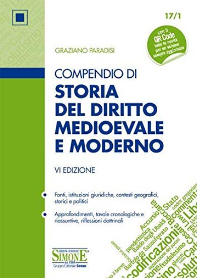 Immagine di COMPENDIO DI STORIA DEL DIRITTO MEDIEVALE E MODERNO