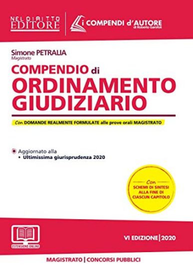 Immagine di COMPENDIO DI ORDINAMENTO GIUDIZIARIO 2020