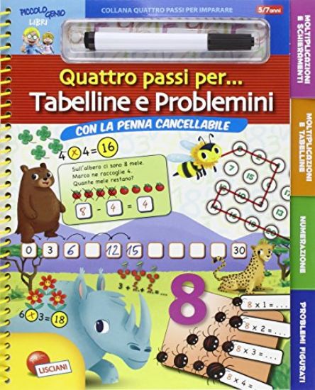 Immagine di TABELLINE E PROBLEMINI. QUATTRO PASSI PER... EDIZ. ILLUSTRATA. CON GADGET