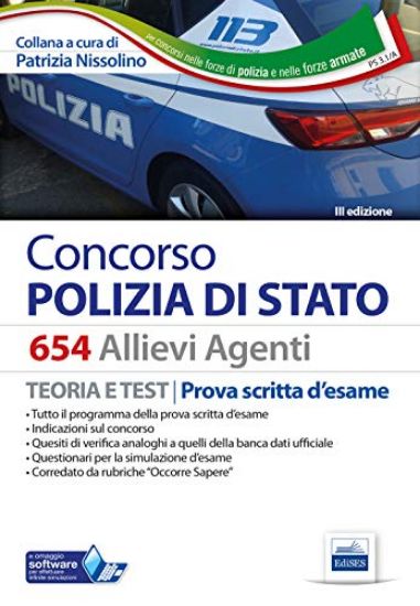 Immagine di CONCORSO 654 ALLIEVI AGENTI POLIZIA DI STATO. MANUALE PER LA PROVA SCRITTA D`ESAME. CON SOFTWARE DI