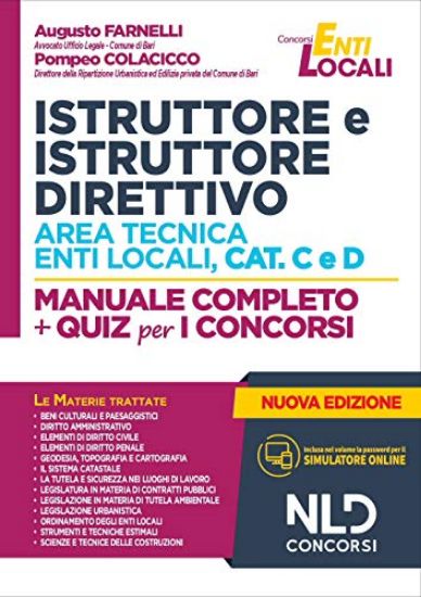 Immagine di ISTRUTTORE E ISTRUTTORE DIRETTIVO AREA TECNICA ENTI LOCALI, CAT. C E D. MANUALE COMPLETO + QUIZ PER