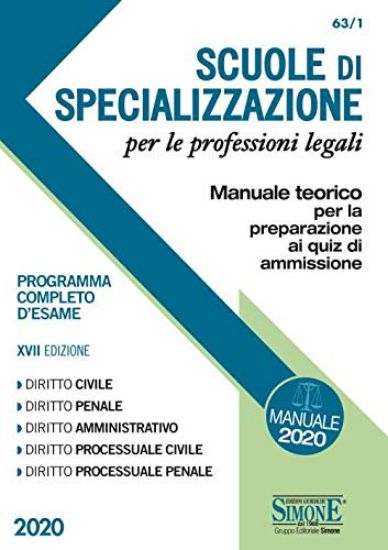 Immagine di SCUOLE DI SPECIALIZZAZIONE PER LE PROFESSIONI LEGALI 2020