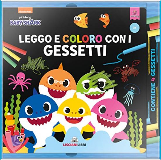 Immagine di DISEGNO E COLORI CON I GESSETTI. BABY SHARK