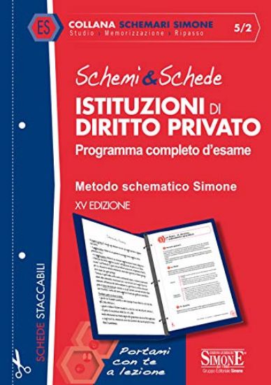 Immagine di SCHEMI E SCHEDE ISTITUZIONI DI DIRITTO PRIVATO PROGRAMMA COMPLETO D`ESAME METODO SCHEMATICO SIMONE