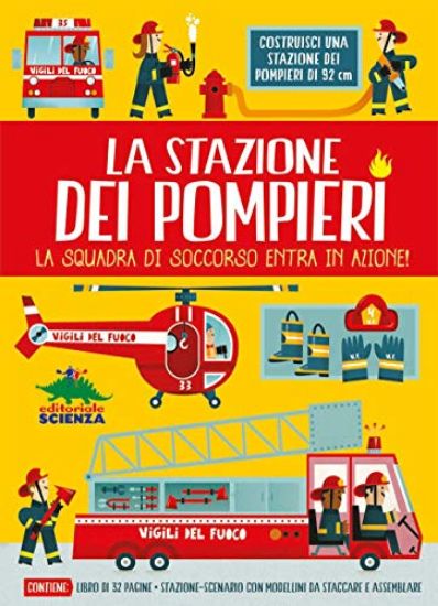 Immagine di STAZIONE DEI POMPIERI. LA SQUADRA DI SOCCORSO ENTRA IN AZIONE! CON STAZIONE-SCENARIO, MODELLINI ...