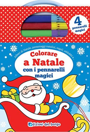 Immagine di COLORARE A NATALE CON PENNARELLI MAGICI. CON 4 PENNARELLI MAGICI