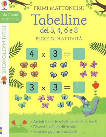 Immagine di TABELLINE DEL 3, 4, 6 E 8. BLOCCO DI ATTIVITA`. PRIMI MATTONCINI