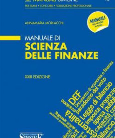 Immagine di MANUALE DI SCIENZA DELLE FINANZE 2020