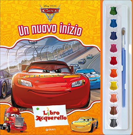 Immagine di CARS 3. UN NUOVO INIZIO. LIBRO ACQUERELLO. CON 10 ACQUERELLI E 1 PENNELLO