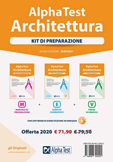 Immagine di ALPHA TEST. ARCHITETTURA. KIT DI PREPARAZIONE. PER L`AMMISSIONE AD ARCHITETTURA E A TUTTI I CORS...