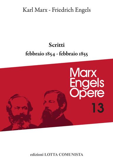 Immagine di MARX ENGELS. OPERE 13 SCRITTI 1854 - 1855