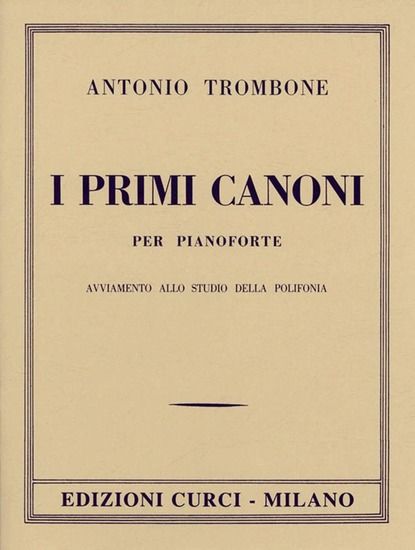 Immagine di PRIMI CANONI PER PIANOFORTE