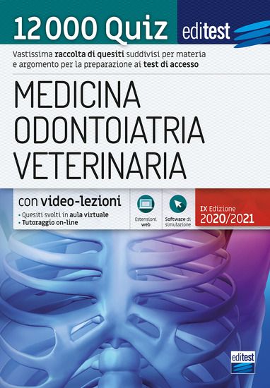 Immagine di EDITEST. MEDICINA, ODONTOIATRIA, VETERINARIA. 12000 QUIZ. CON SOFTWARE DI SIMULAZIONE