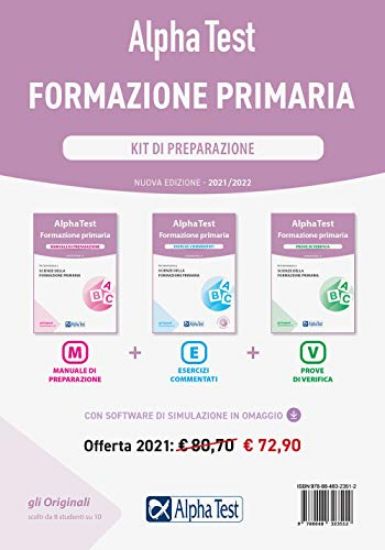 Immagine di ALPHA TEST. FORMAZIONE PRIMARIA. KIT DI PREPARAZIONE 2021/2022