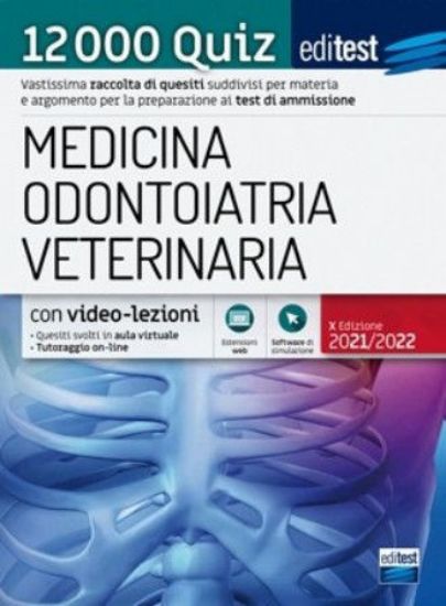 Immagine di EDITEST. MEDICINA, ODONTOIATRIA, VETERINARIA. 12000 QUIZ. VASTISSIMA RACCOLTA DI QUESITI