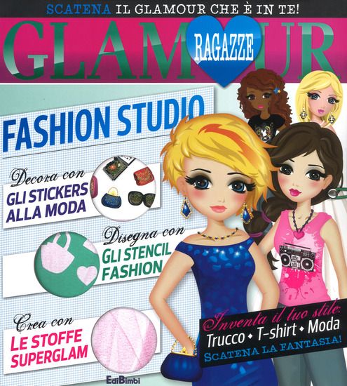 Immagine di FASHION STUDIO. RAGAZZE GLAMOUR. CON ADESIVI. EDIZ. A SPIRALE