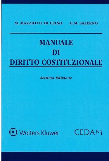 Immagine di MANUALE DI DIRITTO COSTITUZIONALE