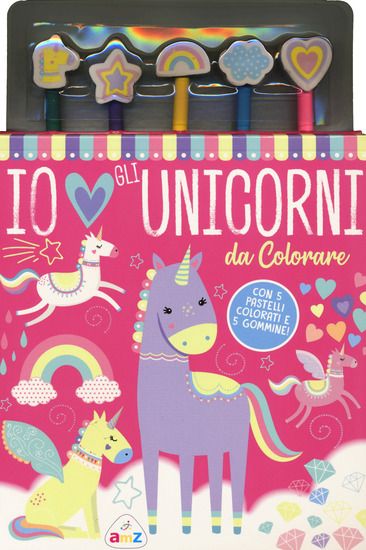 Immagine di I LOVE UNICORNI DA COLORARE. EDIZ. A COLORI. CON GADGET