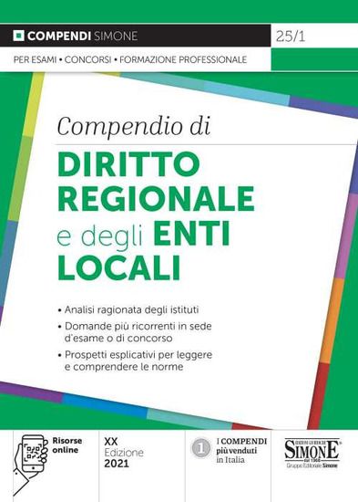 Immagine di COMPENDIO DI DIRITTO REGIONALE E DEGLI ENTI LOCALI 2021