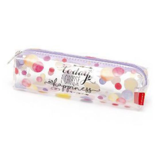 Immagine di ASTUCCIO TRASPARENTE HAPPINESS - PENCIL CASE