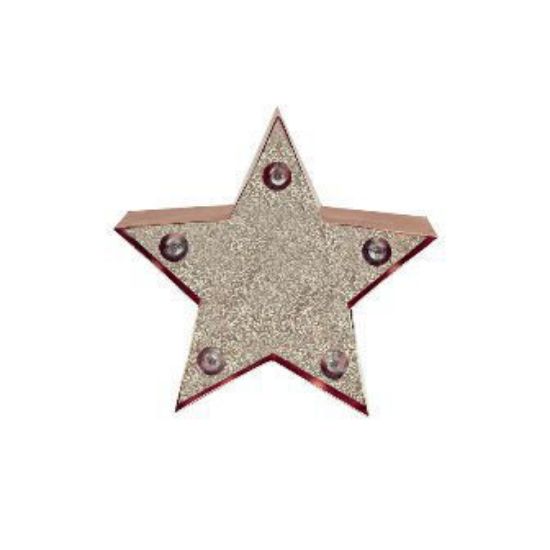 Immagine di MINI LUCE DECORATIVA - STELLA CON GLITTER