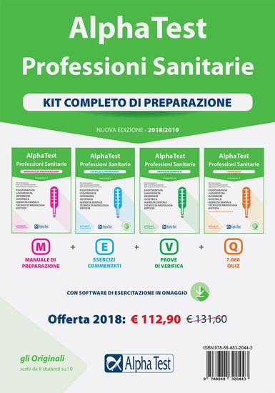 Immagine di ALPHA TEST. PROFESSIONI SANITARIE. KIT COMPLETO DI PREPARAZIONE. CON CONTENUTO DIGITALE PER DOWN...