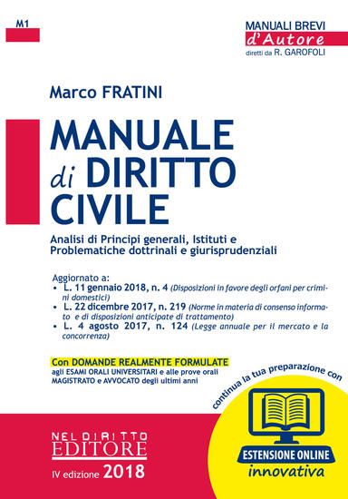 Immagine di MANUALE DI DIRITTO CIVILE. CON ESTENSIONE ONLINE