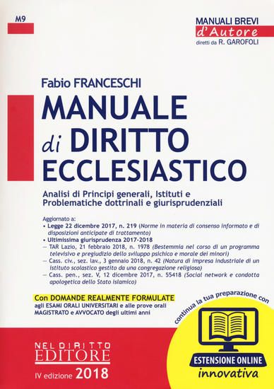 Immagine di MANUALE DI DIRITTO ECCLESIASTICO. CON ESPANSIONE ONLINE