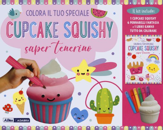 Immagine di COLORA IL TUO SPECIALE CUPCAKE SQUISHY SUPER TENERINO. CON GADGET