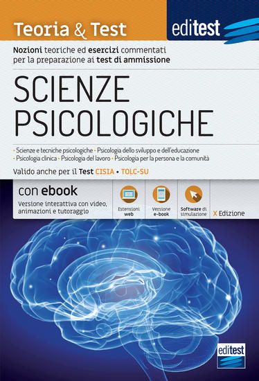 Immagine di EDITEST. SCIENZE PSICOLOGICHE 2021: MANUALE DI TEORIA E TEST. VALIDO ANCHE PER IL TOLC-SU. CON E...