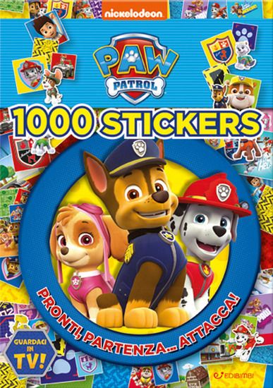 Immagine di 1000 STICKERS. PRONTI? PARTENZA... ATTACCA! PAW PATROL. CON ADESIVI. EDIZ. A COLORI