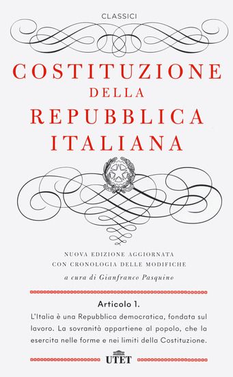 Immagine di COSTITUZIONE DELLA REPUBBLICA ITALIANA. CON CRONOLOGIA DELLE MODIFICHE