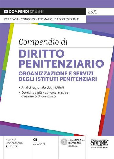 Immagine di COMPENDIO DI DIRITTO PENITENZIARIO. ORGANIZZAZIONE E SERVIZI DEGLI ISTITUTI PENITENZIARI